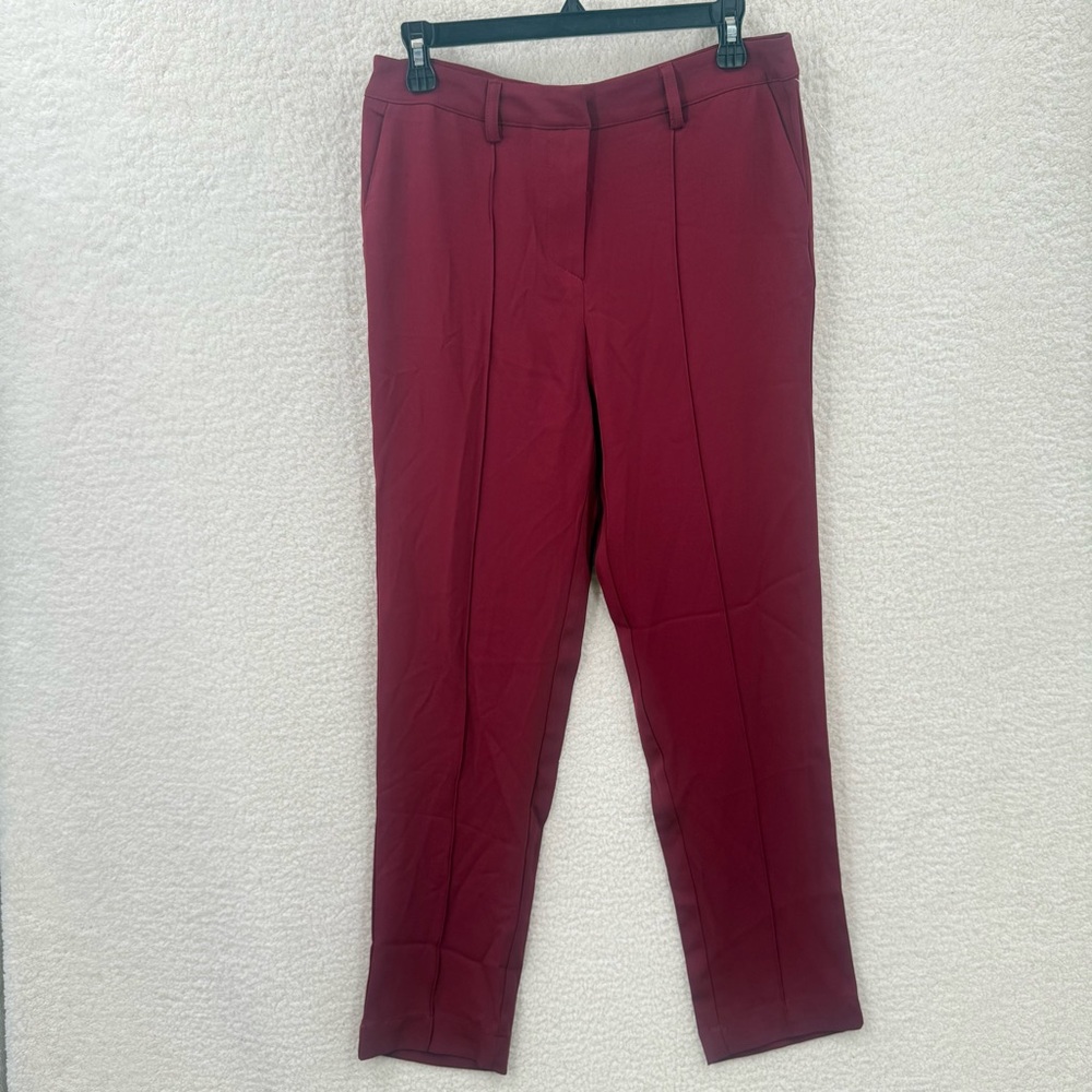 Nichole mIller Stylish burgundy trousers Size 6 New